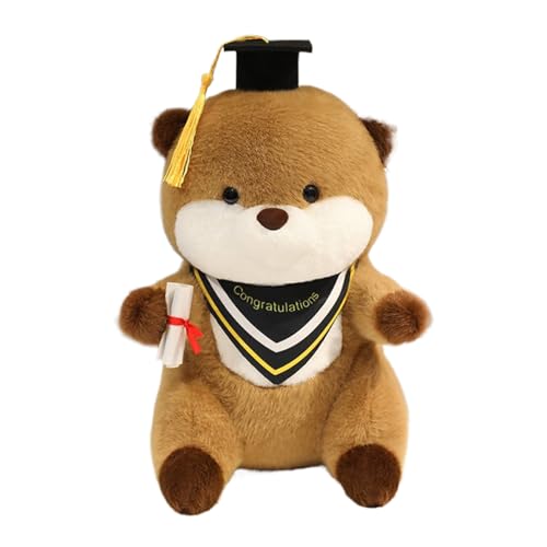 Liqzirtu Stofftiere für Kinder, Abschluss -Stofftier | Cartoon Otters Umarmende,Graduation Plüsch Tierpuppe mit und Diplom für Zimmeration Geburtstag Valentinstag Weihnachtsfeier von Liqzirtu