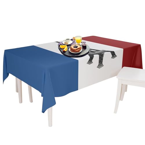 Liqzirtu Tischdecke mit französischer Flagge – Wiederverwendbare Tischdecke aus schwerem Stoff | Polyester und Gabardine | Tischdekoration für den französischen Nationalfeiertag für Partys Liqzirtu Tischdecke mit französischer Flagge – Wiederverwendbare Tischdecke aus schwerem Stoff | Polyester und Gabardine | Tischdekoration für den französischen Nationalfeiertag für Partys von Liqzirtu