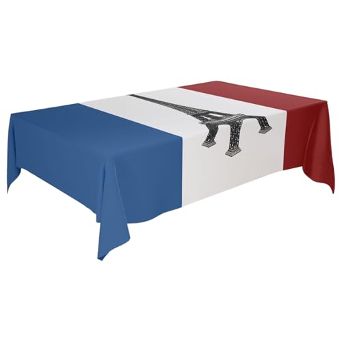 Liqzirtu Tischdecke mit französischer Flagge – Wiederverwendbare Tischdecke aus schwerem Stoff | Polyester und Gabardine | Tischdekoration für den französischen Nationalfeiertag für Partys Liqzirtu Tischdecke mit französischer Flagge – Wiederverwendbare Tischdecke aus schwerem Stoff | Polyester und Gabardine | Tischdekoration für den französischen Nationalfeiertag für Partys von Liqzirtu
