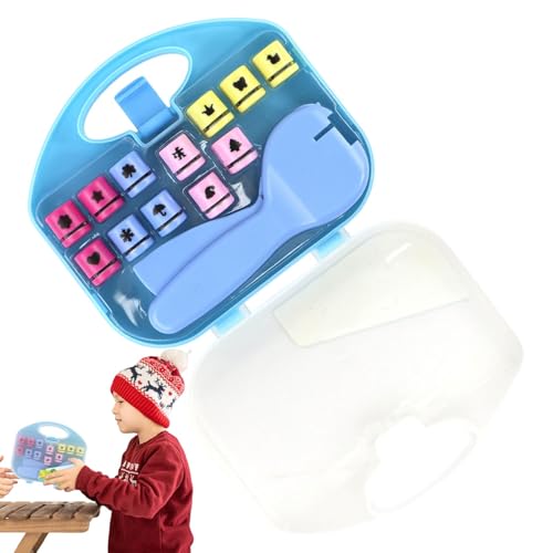 Lochstanzer aus Papier - Buntes Handwerk Lochstanzer mit Aufbewahrungsbox, pädagogische Produktion für Kinder im Goffing | Handgemachtes Schneide-Set D-i-y Flower Punch Handarbeit von Liqzirtu