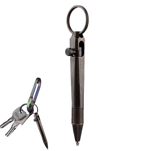 Massiver Messingstift - Taschenkugelschreiber zarter Signaturstift, Tragbarer Kugelschreiber | filigraner Signature-Stift, kurze kleine Stifte, Brieftaschenstift, kleine Kugelschreiber mit Tinte von Liqzirtu