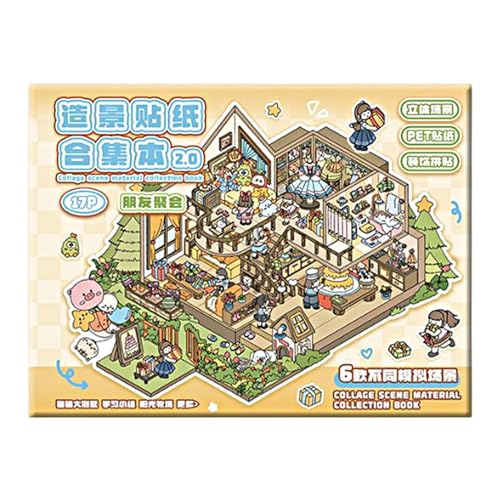 Miniatur Aufkleber, Buch Aufkleber Miniatur | Kreative Cartoon Haus Decal, Dreamland Landscape Decal, Stress Stress Pass the Time Aufkleber für Zuhause, Miniatur Aufkleber, Buch Aufkleber Miniatur | Kreative Cartoon Haus Decal, Dreamland Landscape Decal, Stress Stress Pass the Time Aufkleber für Zuhause, von Liqzirtu