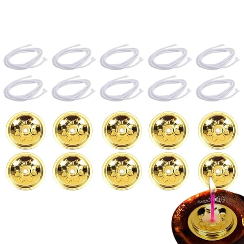 Sbingi Öllampen, Kerzendochte - 20 Stück Runde Öllampen Wicks Flower Design - Buddhistische Versorgung, Desktop-Dekoration für Hochzeiten, Geburtstage, Jubiläen Sbingi Öllampen, Kerzendochte - 20 Stück Runde Öllampen Wicks Flower Design - Buddhistische Versorgung, Desktop-Dekoration für Hochzeiten, Geburtstage, Jubiläen von Liqzirtu