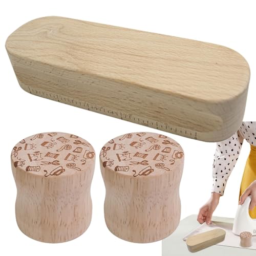 Stoffschnittgewichte – Professionelles Nähwerkzeug, Runde Nähgewichte aus Holz | Schneiderklöppel aus Hartholz, Muster, Schnittgewichte, Nähzubehör, Schneidertuch, Briefbeschwerer zum Schreiben und Ze von Liqzirtu