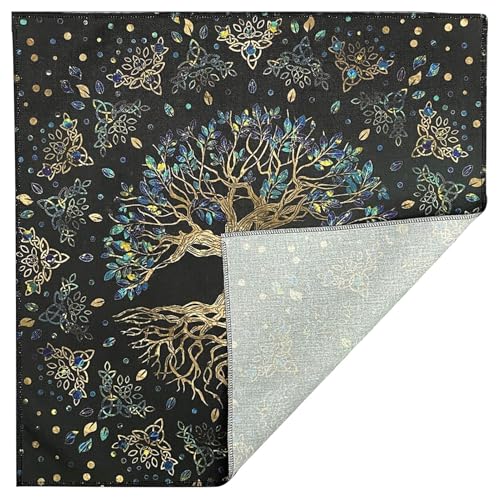 Tarot Stoffverteiler | 23x23 Zoll quadratische dekorative Tischdecken, Partytuch, Heimdekoration, Tarot-Wahrsagung Tischdecke für quadratische Tische Tarat Tarar t Stoff Tarot Stoffverteiler | 23x23 Zoll quadratische dekorative Tischdecken, Partytuch, Heimdekoration, Tarot-Wahrsagung Tischdecke für quadratische Tische Tarat Tarar t Stoff von Liqzirtu