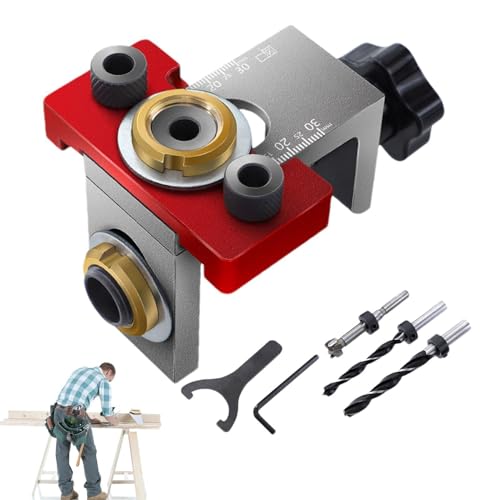 dowel jig kit jig dowel bohrmaschine kit | Einstellbarer Bohrfinder Set - Hunderte von professionellen Möbelzentrierung für die Bearbeitung von Liqzirtu