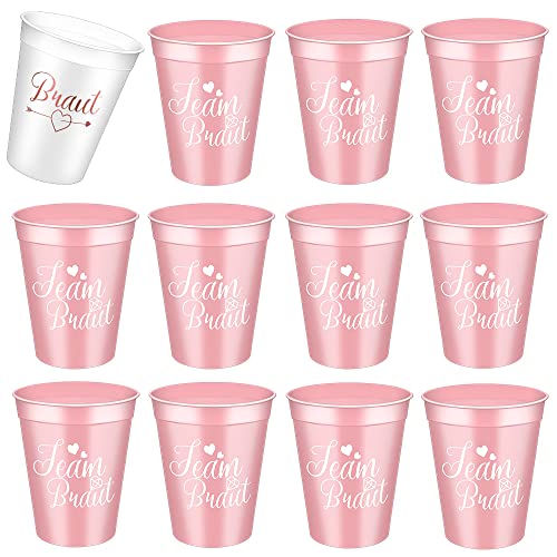 Kunststoff 12 Braut und Team Braut Tassen,JGA becher, fraue,Bachelorette Party Cups, jungfer Dekorationen,Bride to be deko,für Bridal Shower,Verlobungsfeier,Junggesellenabschied Party Kunststoff 12 Braut und Team Braut Tassen,JGA becher, fraue,Bachelorette Party Cups, jungfer Dekorationen,Bride to be deko,für Bridal Shower,Verlobungsfeier,Junggesellenabschied Party von Lircentoud