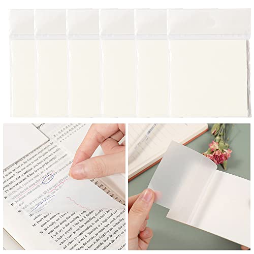 300 Stück Haftnotizen Transparent Set,Sticky Notes Durchsichtig,Haftnotizen Selbstklebend,Haftnotizzettel Transparent Wasserdicht,Haftnotizzettel für Student Büro von Lircentoud