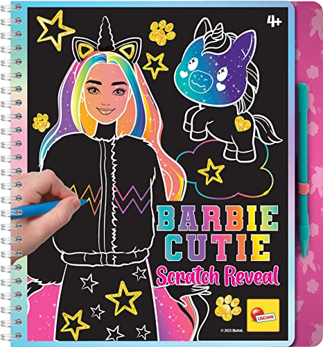 Lisciani - Barbie - Niedliches Skizzenbuch zum Rubbeln - Magisches Buch zum Ausmalen und Dekorieren - Kreatives Spiel - Mehrfarbige Seiten - Für Mädchen ab 4 Jahren von Liscianigiochi