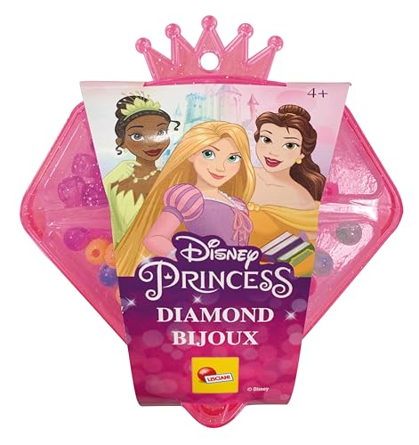 Lisciani - DISNEY PRINZESSINNEN - Schmuckherstellungsset für Kinder ab 3 Jahren - Perlenkit mit 5 zu sammelnden Prinzessinnen-Charms von Lisciani