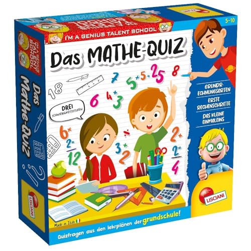 Lisciani - KLEINES GENIE - Mathe-Quiz – Interaktives Lernspiel für Kinder – Mathematikspiel ab 6 Jahren – Lernspaß – Fördert logisches Denken & Feinmotorik – Spielzeug Mehrfarbig von Liscianigiochi