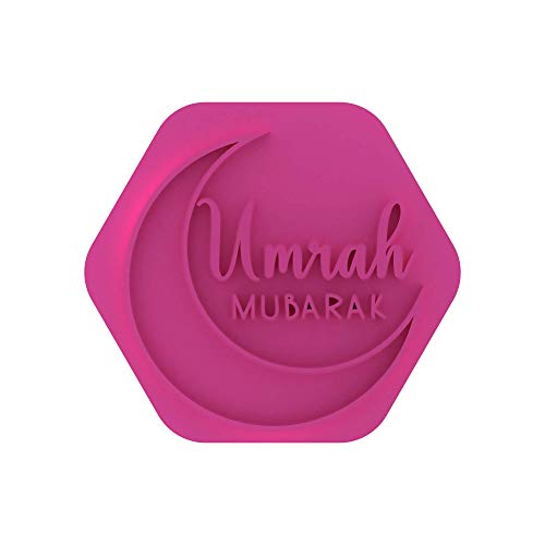 LissieLou Umrah Mubarak Keksstempel Ramadan Eid Celebrations Zuckerguss Fondant Embosser – Hellrosa von LissieLou