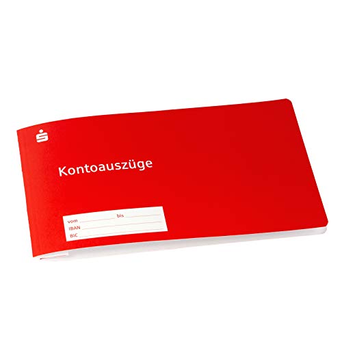 100 x Sparkassen Hefter Kontoauszugshefter für Kontoauszüge, Mappen, Kontoauszugsmappen (rot) von Litfax GmbH
