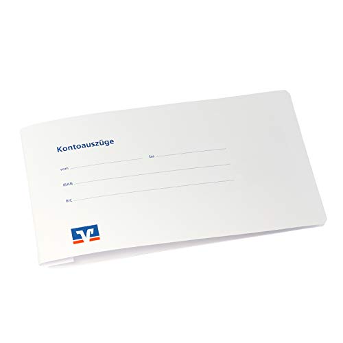50 x Volksbank-Raiffeisenbank Hefter Kontoauszugshefter für Kontoauszüge, Mappen, Kontoauszugsmappen von Litfax GmbH
