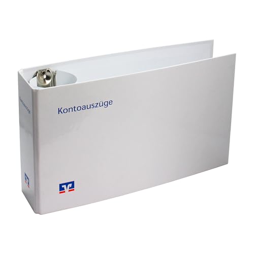 10 x Kontoauszugsordner weiß mit Volksbank Logo, Ordner für Kontoauszüge, Bankordner, DIN lang von Litfax