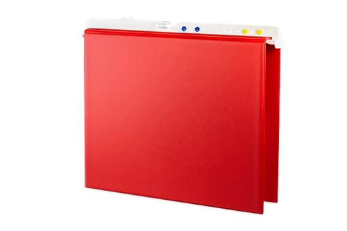 Abwaschbare Hängeordner Pendelordner Kreditordner Ringbuch Rückenbreite 60 mm rot (5 Stück) von Litfax