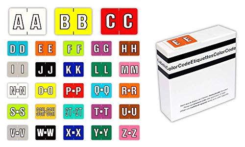 Color Buchstabensignale E, orange, Farbsystem Leitz/Elba, 250 Stück auf Rolle von Litfax