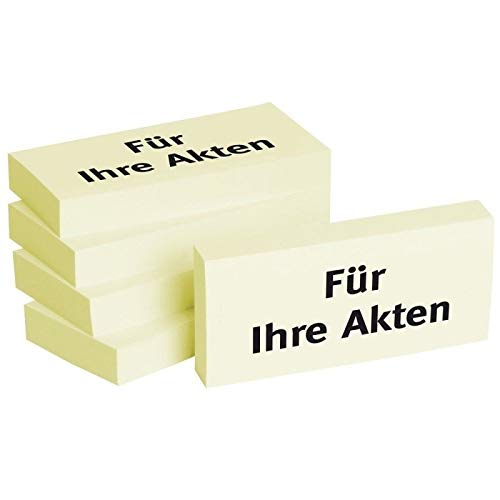 Haftnotizen "Für Ihre Akten" 100 Blatt, 5 Blocks | Litfax GmbH von Litfax