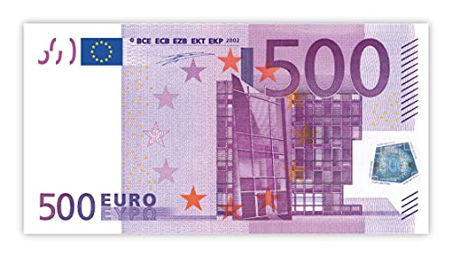 Litfax 500€ Euroschein/Euro-Geldscheine 203x103 mm/banderoliert, je Pack. 75 Stück (5 PG)… von Litfax