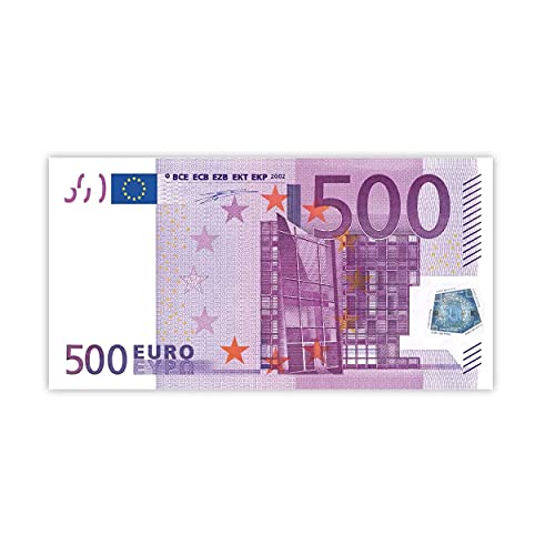 Litfax GmbH 500€ Euroschein/Spielgeld ca. 120x61 mm, je Pack. 25 Stück (3 PG) von Litfax