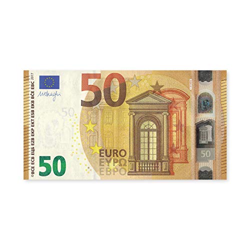 Litfax GmbH 50€ Euroschein/Spielgeld ca. 108x58 mm, je Pack. 25 Stück (1 PG) von Litfax