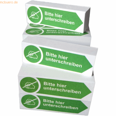 20 x Litfax Haftnotizen - Bitte hier unterschreiben Pfeil nach rechts von Litfax