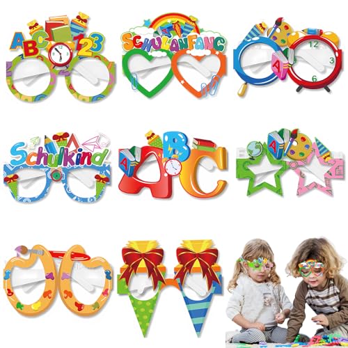 Lithyc 24-teiliges Schulanfang-Brillen-Set – Dekorative Geschenke aus Papier – Schülerschulbrillen – Geeignet für Schule, Party Lithyc 24-teiliges Schulanfang-Brillen-Set – Dekorative Geschenke aus Papier – Schülerschulbrillen – Geeignet für Schule, Party von Lithyc