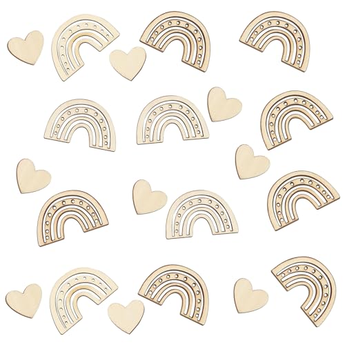 Lithyc 60-teilige Tischdekoration aus Holz, Baby-Tischdekoration, Streudeko, Holzherzen Deko, Ideal zum Dekorieren, Scrapbooking, Basteln Lithyc 60-teilige Tischdekoration aus Holz, Baby-Tischdekoration, Streudeko, Holzherzen Deko, Ideal zum Dekorieren, Scrapbooking, Basteln von Lithyc