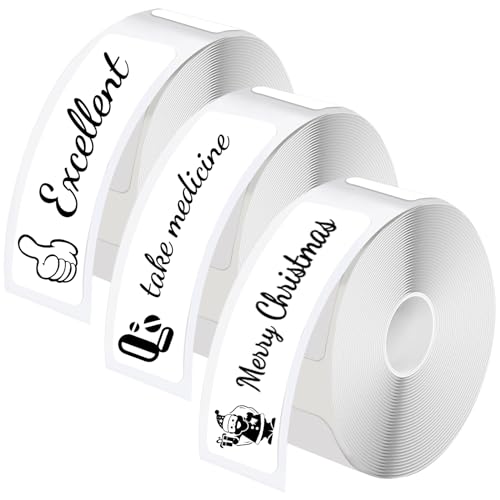 Litimkat 3pcs Etiketten Selbstklebend - Wasserdicht Thermo-Etikettenband,für Schule, Zuhause, Büro, Supermarkt Shop Catering (12x40) von Litimkat