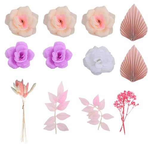 Litinliv 16 Stück Blumen Tortendeko Rosa, Boho Kuchen Dekorationen, Tortendeko mit Künstliche Blumen Palmenblätter, Tortenaufsatz Dekoration, Cake Topper für Geburtstag Hochzeit Party Babyparty Litinliv 16 Stück Blumen Tortendeko Rosa, Boho Kuchen Dekorationen, Tortendeko mit Künstliche Blumen Palmenblätter, Tortenaufsatz Dekoration, Cake Topper für Geburtstag Hochzeit Party Babyparty von Litinliv