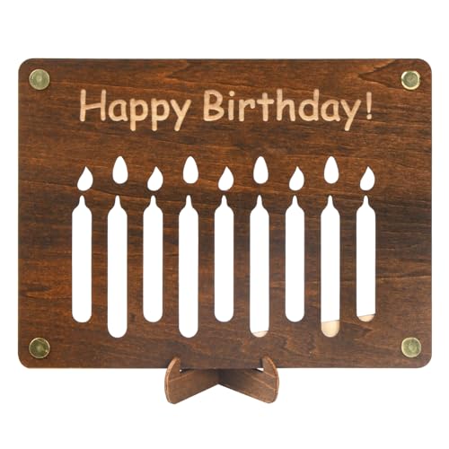 Litinliv Personalisierte Geburtstagsgeschenke, Geldgeschenk Geburtstag mit Ständer, Geldgeschenke Verpackung Holz-Bilderrahmen, Geld Geschenk Verpackungen, für Freunde, Familie, Kollegen von Litinliv