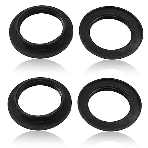 Litoexpe 4 Stück E27 Lampenschirm-Kragenringe, Schwarzlicht-Sockel-Ring, Schlosssockel-Ersatz für Standard-Sockel-Lampenhalter, Innendurchmesser 40 mm Litoexpe 4 Stück E27 Lampenschirm-Kragenringe, Schwarzlicht-Sockel-Ring, Schlosssockel-Ersatz für Standard-Sockel-Lampenhalter, Innendurchmesser 40 mm von Litoexpe
