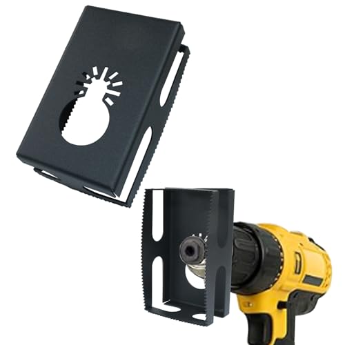 Litoexpe Quadratischer Schlitzschneider, Edelstahl-Auslassschneider für oszillierende Power-Multiwerkzeuge zum Schneiden in Einzelgang-Wandboxen, 1 Stück, quadratisch (schwarz) von Litoexpe