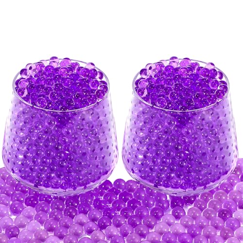 60.000 Stück Wasser-Gel-Perlen Ungiftig, 9mm-11mm Perlen Anzuchtkugeln, Wasserperlen Pack（Lila） von Litoott