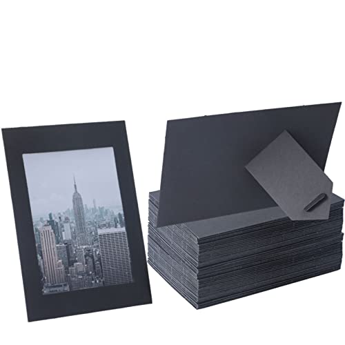 Litpoetic 100 Stück Stehende Papier-Bilderrahmen 10 x 15 cm, Papp-Bilderrahmen Mit Staffelei, Karten, Galerierahmen Großpackung für Vatertag, DIY, Klassenzimmer, Schwarz Litpoetic 100 Stück Stehende Papier-Bilderrahmen 10 x 15 cm, Papp-Bilderrahmen Mit Staffelei, Karten, Galerierahmen Großpackung für Vatertag, DIY, Klassenzimmer, Schwarz von Litpoetic