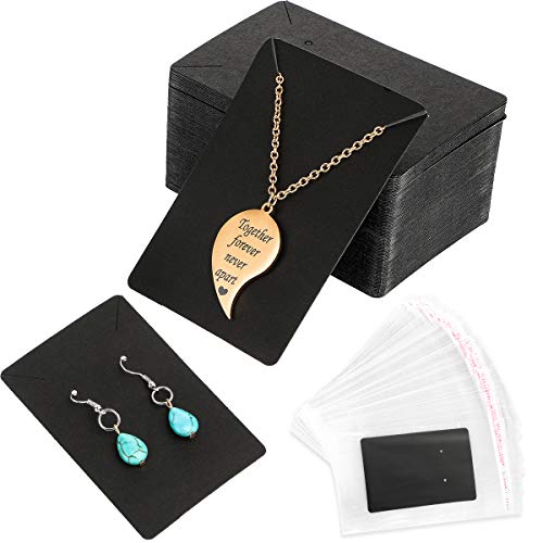 Litthing 100 Stück Ohrring Display Karten mit 200 selbstklebenden Beuteln, Schmuck Displaykarten von Kraftpapier, Halskette Anzeigekarten Ohrringkarten für Schmuck-Display Litthing 100 Stück Ohrring Display Karten mit 200 selbstklebenden Beuteln, Schmuck Displaykarten von Kraftpapier, Halskette Anzeigekarten Ohrringkarten für Schmuck-Display von Litthing