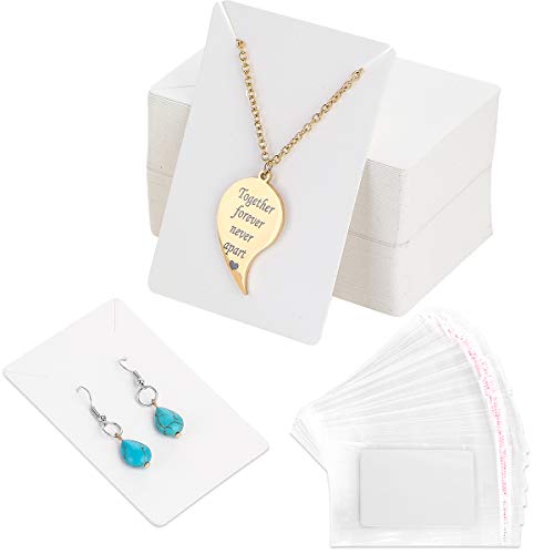 Litthing 100 Stück Ohrring Display Karten mit 200 selbstklebenden Beuteln, Schmuck Displaykarten von Kraftpapier, Halskette Anzeigekarten Ohrringkarten für Schmuck-Display Litthing 100 Stück Ohrring Display Karten mit 200 selbstklebenden Beuteln, Schmuck Displaykarten von Kraftpapier, Halskette Anzeigekarten Ohrringkarten für Schmuck-Display von Litthing