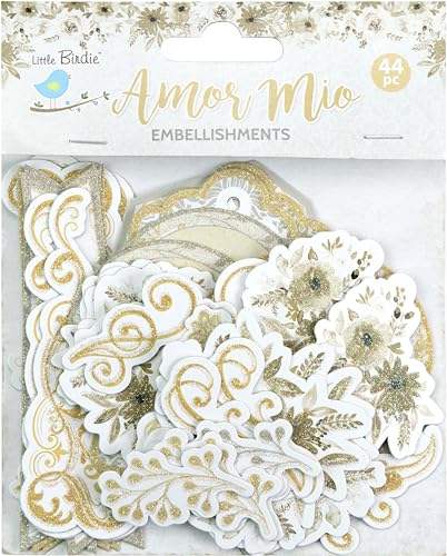 Little Birdie Amor Mio, Ephemera-Verzierung, 44 Stück Little Birdie Amor Mio, Ephemera-Verzierung, 44 Stück von Little Birdie