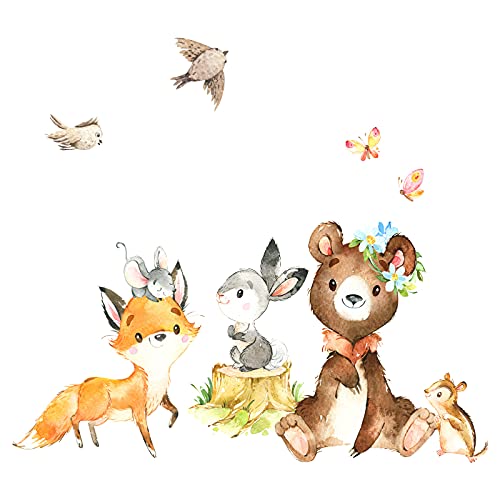 Little Deco Waldtiere Bär Hase Fuchs DL551 S - 41 x 27 cm (BxH) von Little Deco