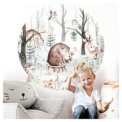 Little Deco Wandsticker Kinderzimmer Wandtattoo Tiere Bär Reh 120 cm rund Wanddeko Spielzimmer Sticker Kinder Wandaufkleber Wandbild selbstklebend Baum DL562 Little Deco Wandsticker Kinderzimmer Wandtattoo Tiere Bär Reh 120 cm rund Wanddeko Spielzimmer Sticker Kinder Wandaufkleber Wandbild selbstklebend Baum DL562 von Little Deco
