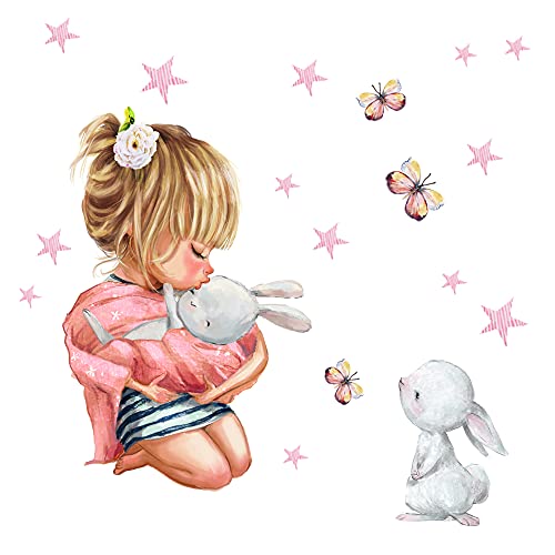 Little Deco Wandsticker Wandtattoo Kinderzimmer Mädchen Hase Sterne Wandaufkleber Tiere Spielzimmer Wanddeko Babyzimmer Schmetterling Wandbild Kinder DL211-7 Little Deco Wandsticker Wandtattoo Kinderzimmer Mädchen Hase Sterne Wandaufkleber Tiere Spielzimmer Wanddeko Babyzimmer Schmetterling Wandbild Kinder DL211-7 von Little Deco