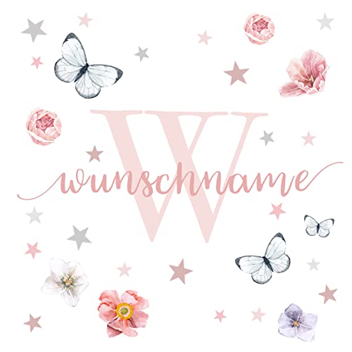Little Deco Wandtattoo Blumen Schmetterlinge & Wunschname DL318 Motiv 11 M Little Deco Wandtattoo Blumen Schmetterlinge & Wunschname DL318 Motiv 11 M von Little Deco
