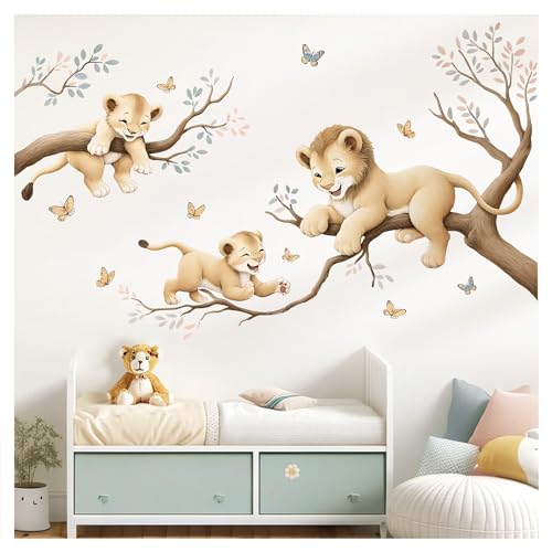 Little Deco Wandtattoo Dschungeltiere Löwen auf Ast DL5027 L Little Deco Wandtattoo Dschungeltiere Löwen auf Ast DL5027 L von Little Deco
