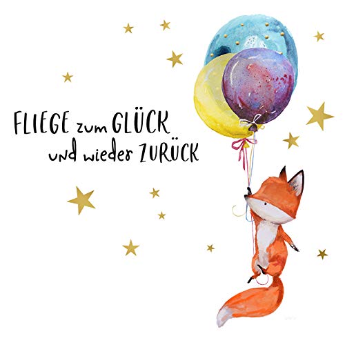Little Deco Wandtattoo Fliege zum Glück und Fuchs mit Ballons DL278 Little Deco Wandtattoo Fliege zum Glück und Fuchs mit Ballons DL278 von Little Deco