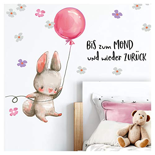 Little Deco Wandtattoo Hase mit Luftballon Rosa & Spruch Bis zum Mond DL228 Little Deco Wandtattoo Hase mit Luftballon Rosa & Spruch Bis zum Mond DL228 von Little Deco