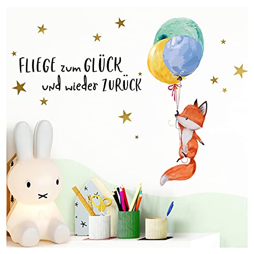 Little Deco Wandtattoo Kinderzimmer Junge Spruch Fliege zum Glück Fuchs Luftballons Wandaufkleber Wandsticker Kinder Deko Sterne Aufkleber Babyzimmer DL213-03 Little Deco Wandtattoo Kinderzimmer Junge Spruch Fliege zum Glück Fuchs Luftballons Wandaufkleber Wandsticker Kinder Deko Sterne Aufkleber Babyzimmer DL213-03 von Little Deco
