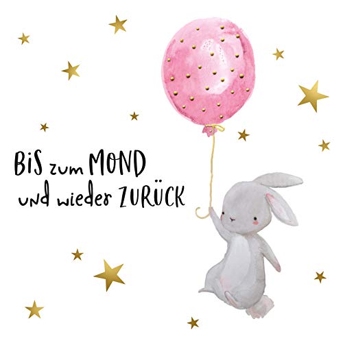 Little Deco Wandtattoo Kinderzimmer Mädchen Spruch Bis zum Mond Hase mit Luftballon Rosa Kinderbilder Deko Babyzimmer Wandaufkleber Wandsticker Aufkleber DL213-06 Little Deco Wandtattoo Kinderzimmer Mädchen Spruch Bis zum Mond Hase mit Luftballon Rosa Kinderbilder Deko Babyzimmer Wandaufkleber Wandsticker Aufkleber DL213-06 von Little Deco