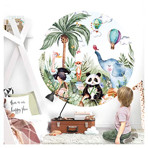 Little Deco Wandtattoo Kinderzimmer Wandsticker Tiere Wald 60 cm Wanddeko Spielzimmer Sticker Kind Wandaufkleber selbstklebend Panda Elefant Safari rund DL558 Little Deco Wandtattoo Kinderzimmer Wandsticker Tiere Wald 60 cm Wanddeko Spielzimmer Sticker Kind Wandaufkleber selbstklebend Panda Elefant Safari rund DL558 von Little Deco