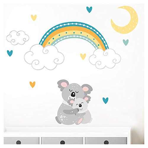 Little Deco Wandtattoo Koala mit Mond & Regenbogen DL499-3-M Mint/Gelb Little Deco Wandtattoo Koala mit Mond & Regenbogen DL499-3-M Mint/Gelb von Little Deco