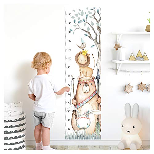 Little Deco Wandtattoo Messlatte 150cm Bär Hase Löwe DL459 Little Deco Wandtattoo Messlatte 150cm Bär Hase Löwe DL459 von Little Deco